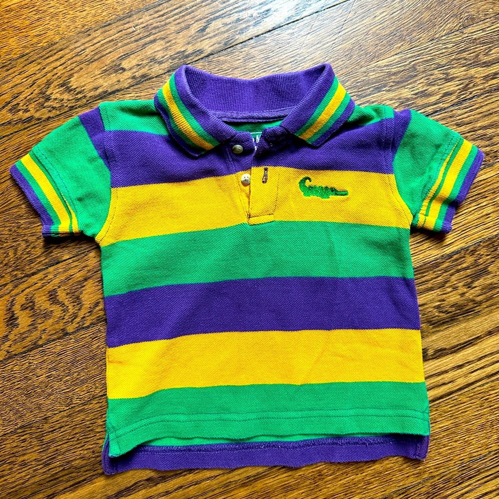 Me o Me Mardi Gras polo shirt size 18mos
